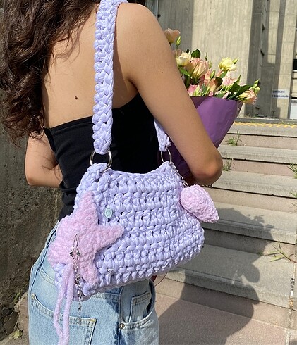  Beden beyaz Renk pinky star çanta
