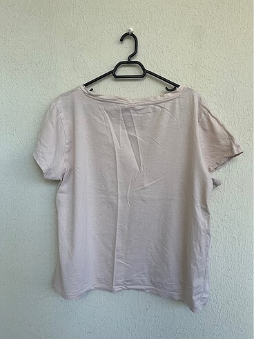 m Beden H&M basic krem ten tişört