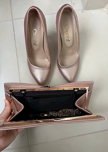 Rose gold ayakkabı çanta - Görsel 2