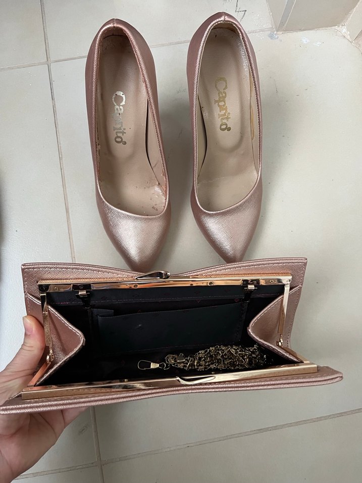 Rose gold ayakkabı çanta - Görsel 2