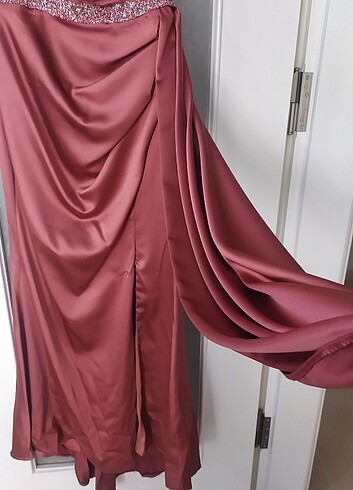 Soğan kabuğu rengi abiye - Görsel 7