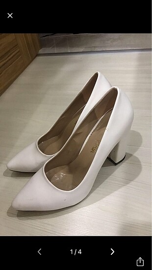 Beyaz dolgu topuk - Görsel 2