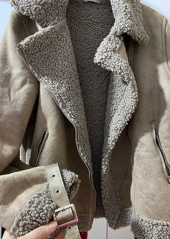 Kürk Detaylı Süet Kadın Ceket - Görsel 2