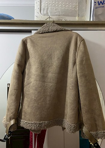 Kürk Detaylı Süet Kadın Ceket - Görsel 3