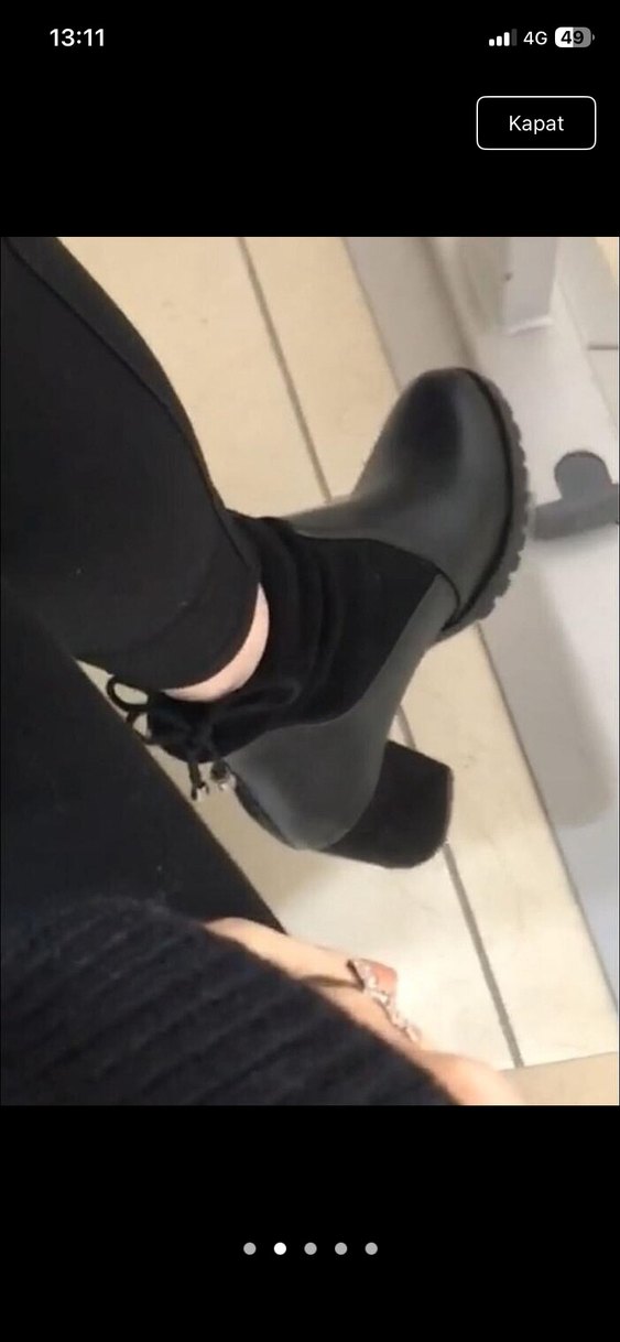 Siyah Tokalı Kadın Botu, Kalın Topuklu - Görsel 2