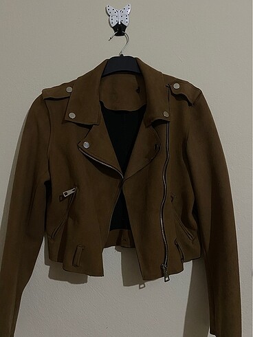 s Beden kahverengi Renk Zara Biker ceket