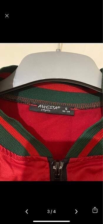 Kırmızı Biker Ceket - Görsel 3