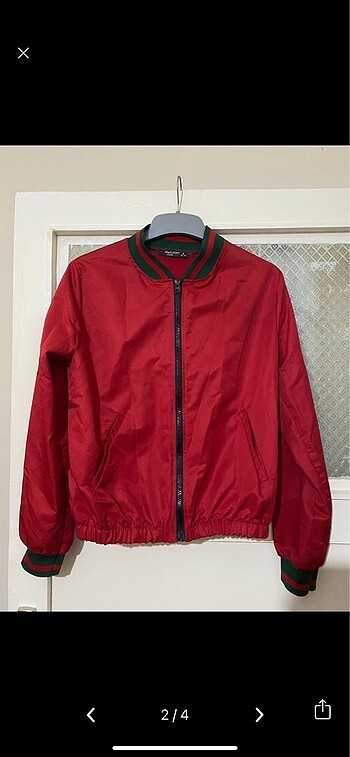 Kırmızı Biker Ceket - Görsel 2