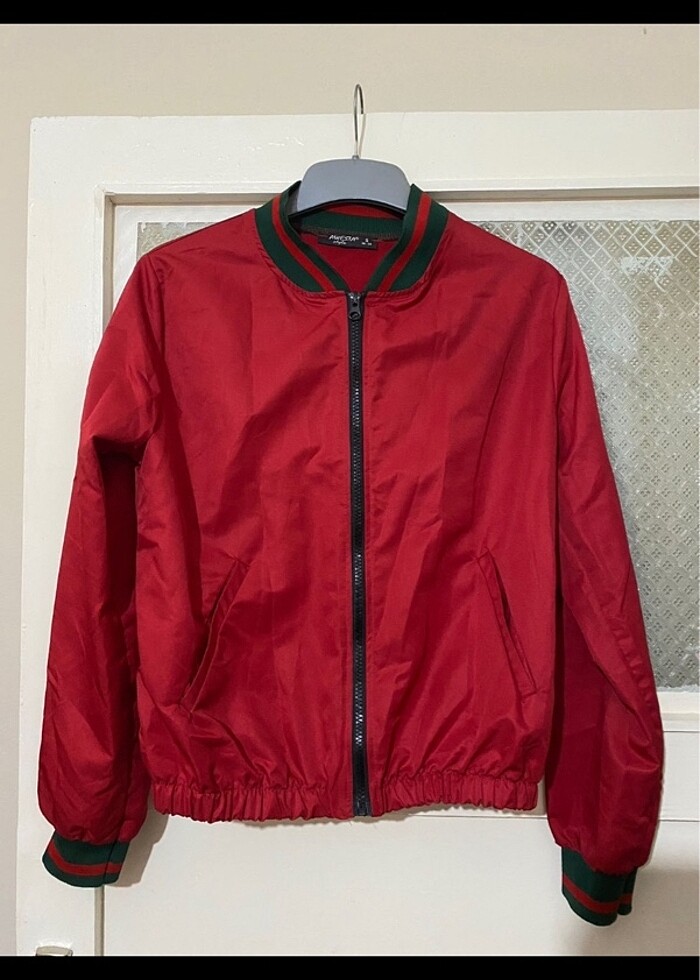 Kırmızı Biker Ceket - Görsel 2