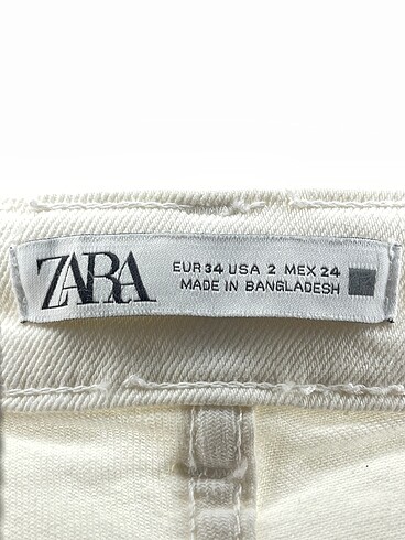 34 Beden beyaz Renk Zara Jean / Kot %70 İndirimli.