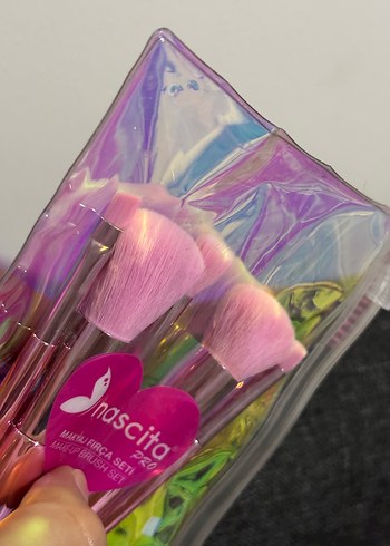 Beden Renk Pastel Pembe Nascita Makyaj Fırça Seti