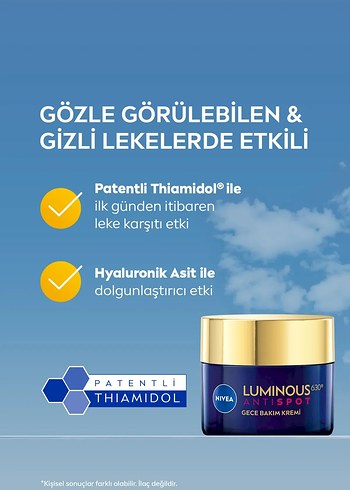 Nivea Luminous 630 Gece Bakım Kremi