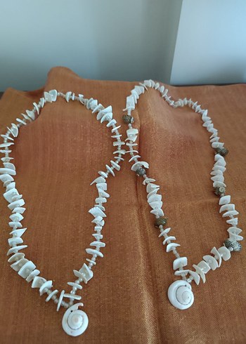 Bohem Tarzı Beyaz Deniz Kabuklu Kolye