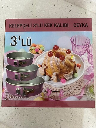 Kek kalıbı kelepçeli 3 lü set