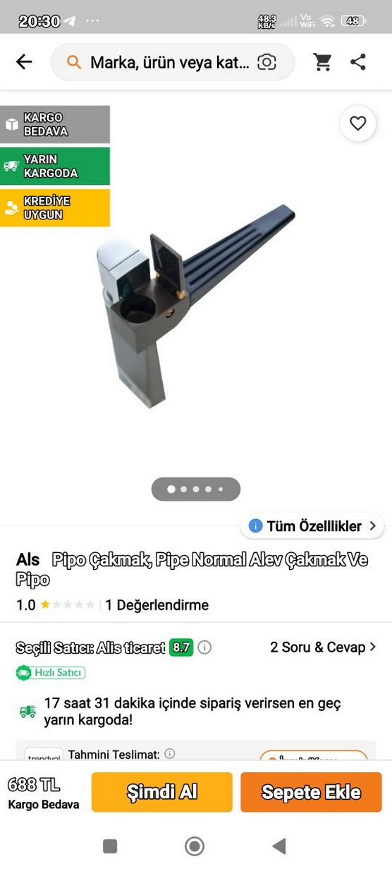 Siyah Gri Çakmak pipo - Görsel 5