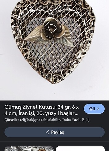 Tamami Gümüş kaplama. takı kutusu - Görsel 5