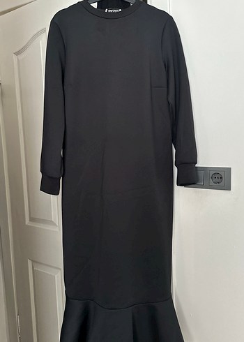 Diğer Siyah Uzun Kollu Minimal Elbise