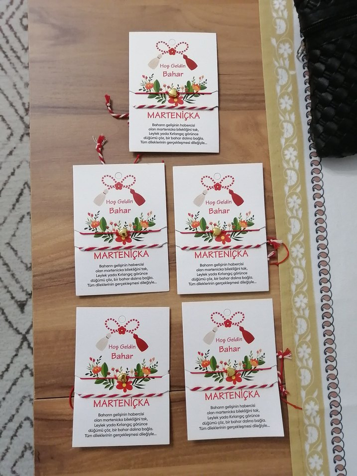 Kırmızı Bohem Bahar Marteniçka Bileklik - Görsel 2