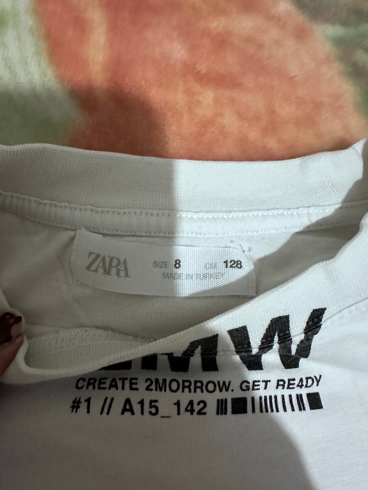 Beyaz Oversize Pamuklu Erkek Tişört - Görsel 2