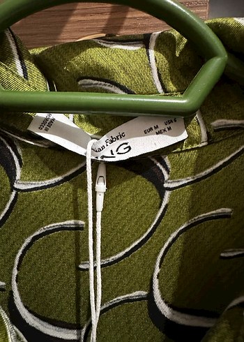 Kadın Yeşil  Desenli mini Elbise - Görsel 4