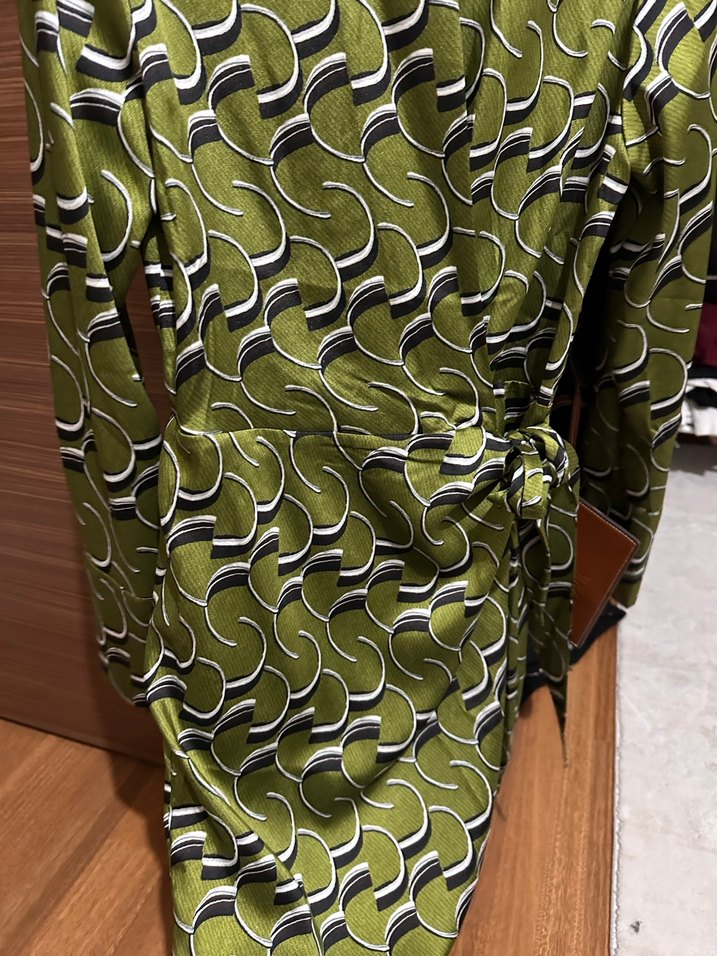 Kadın Yeşil  Desenli mini Elbise - Görsel 2