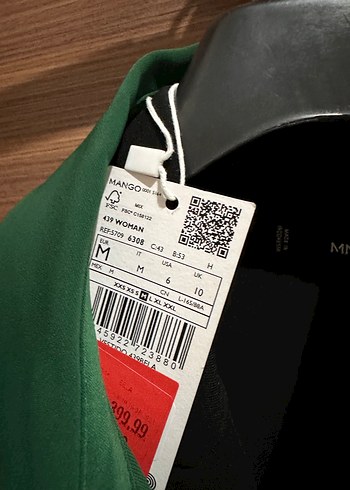 Yeşil Kemerli Mini mango elbise - Görsel 2