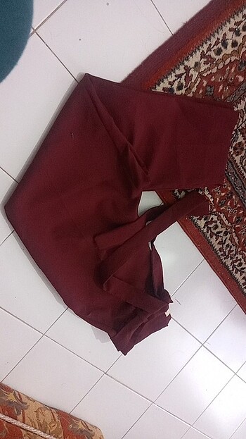 Quzu Quzu Mürdüm Kumaş pantolon