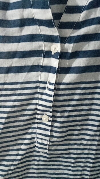 Defacto Mavi cizgili Gomlek elbise - Görsel 6