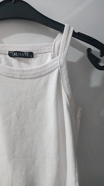 Fitilli Beyaz Basic Üst - Görsel 5