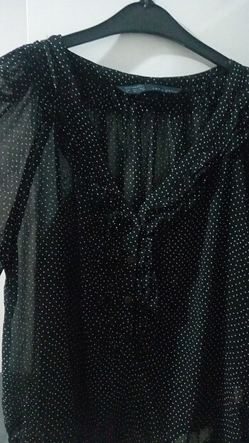 Zara Zara BASIC PUANTIYELI Tül gömlek
