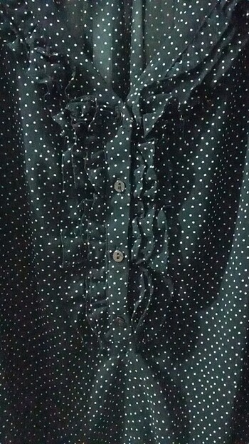 Zara BASIC PUANTIYELI Tül gömlek - Görsel 7