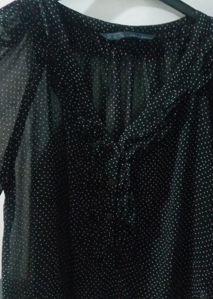 Zara BASIC PUANTIYELI Tül gömlek - Görsel 2