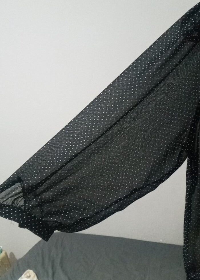 Zara BASIC PUANTIYELI Tül gömlek - Görsel 4