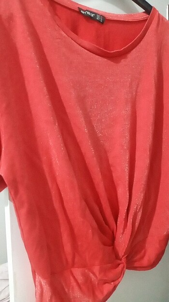 Kırmızı ışıltılı Tişört - Görsel 6