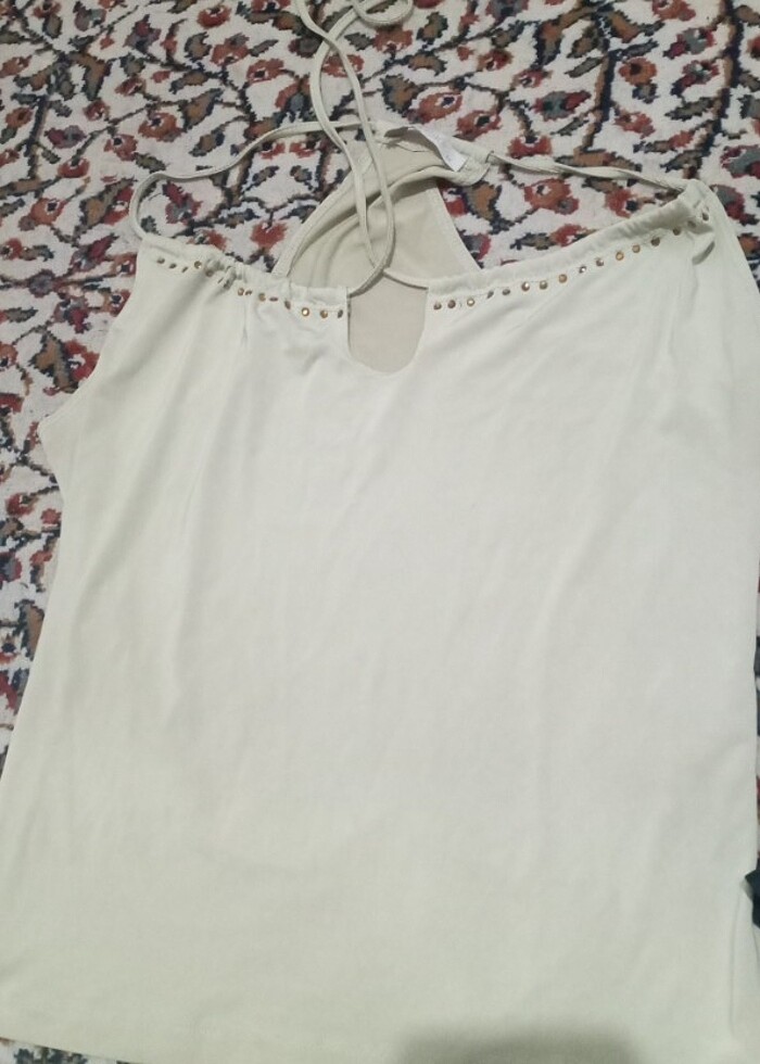  ADL Lime Boğazdan Bağlamalı Bluz - Görsel 4