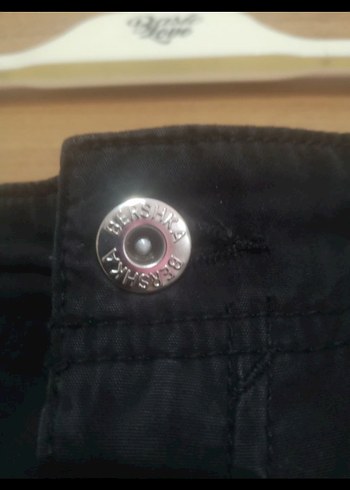 l Beden Siyah Kemerli Rahat Kadın Kumaş Pantolon