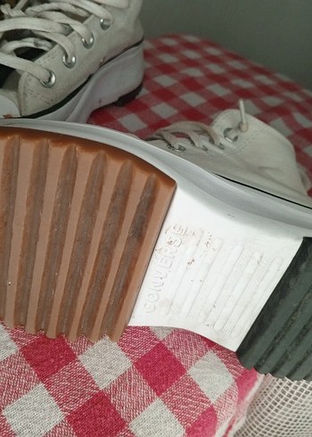 37 Beden beyaz Renk Converse Beyaz Kadın Dolgu Topuklu Spor Ayakkabı
