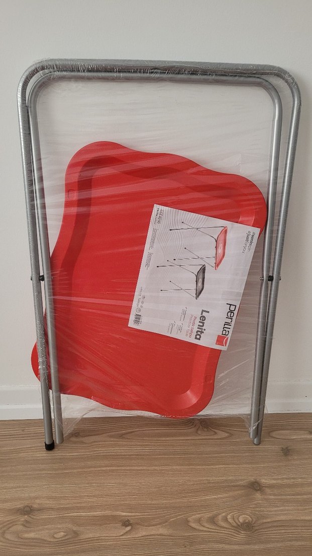 Lenita Pratik Sehpa Kırmızı ve Gri - Görsel 2