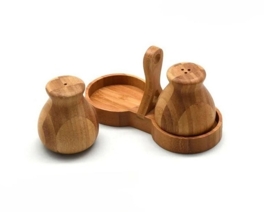 Naturalove Stantli Bambu Tuzluk ve Biberlik - Görsel 2