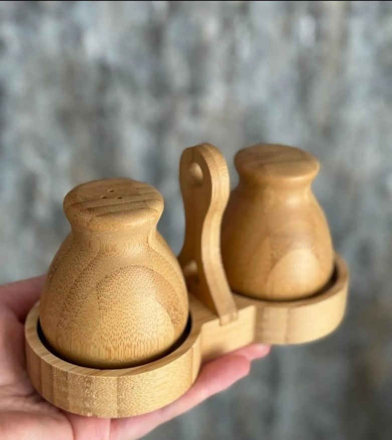 Naturalove Stantli Bambu Tuzluk ve Biberlik - Görsel 3