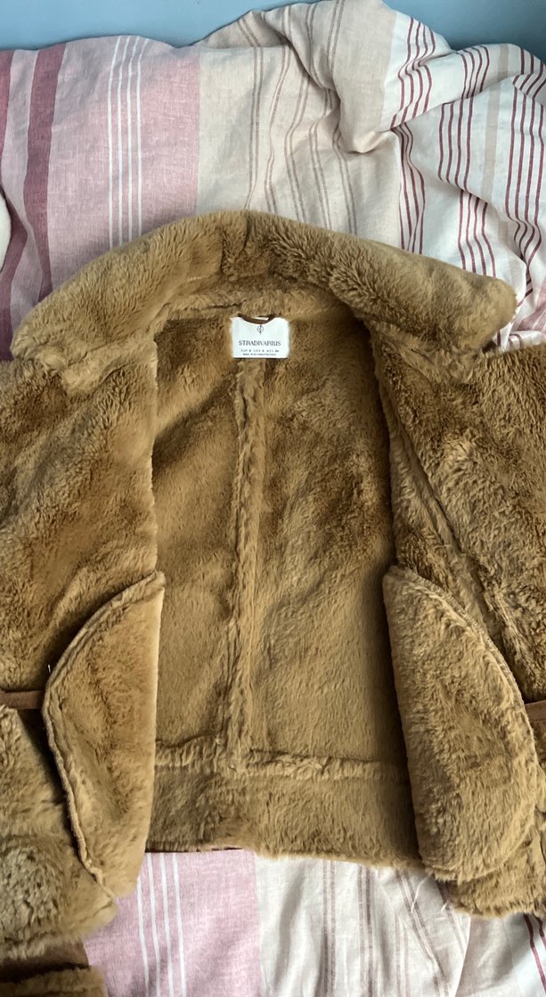 Kahverengi Süet Kürklü Kadın Ceket - Görsel 5