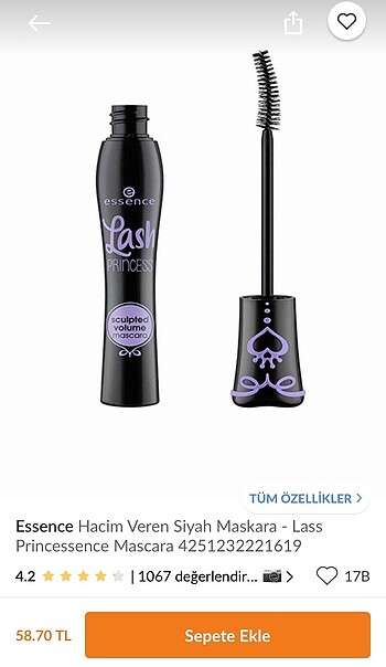 Essence Lash Prıncess Maskara