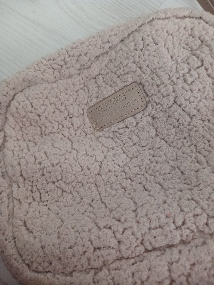 Bej Peluş Kadın Omuz Çantası - Görsel 2