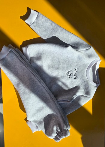 Gri Nakışlı bebek Sweatshirt - Görsel 6