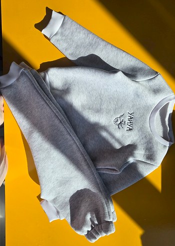 Gri Nakışlı bebek Sweatshirt - Görsel 4