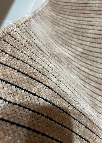 Modern Kahverengi Çizgili Halı - Görsel 3