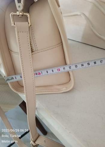 #CHARO GARCİA BeJ Baskılı Kadın Omuz Çantası - Görsel 5