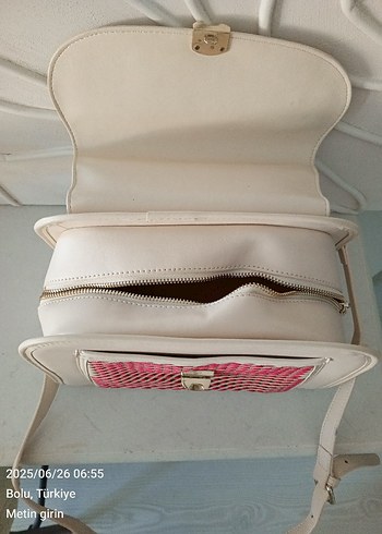 #CHARO GARCİA BeJ Baskılı Kadın Omuz Çantası - Görsel 10