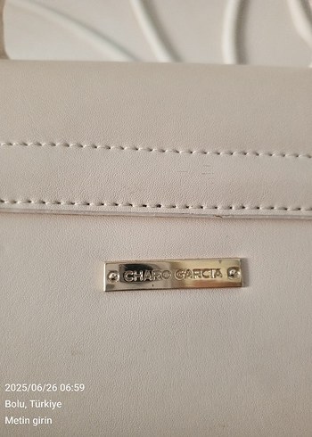#CHARO GARCİA BeJ Baskılı Kadın Omuz Çantası - Görsel 9