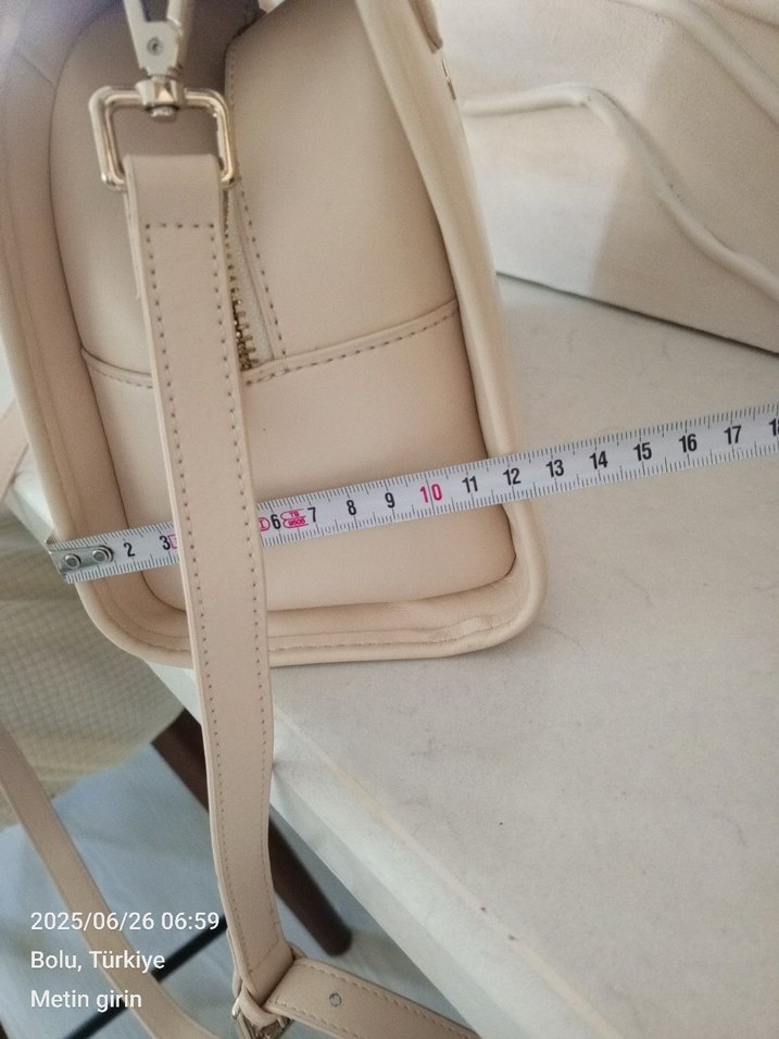 #CHARO GARCİA BeJ Baskılı Kadın Omuz Çantası - Görsel 5